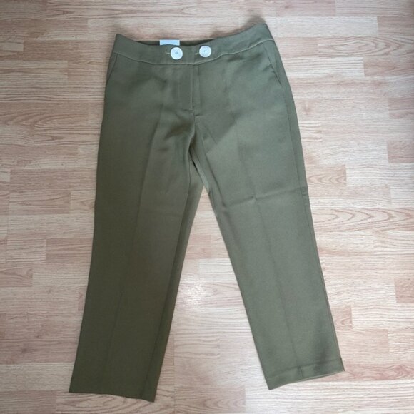 NWT Marc New York Olive Green Slim Ankle Length Pant Size 12 - Picture 1 of 9